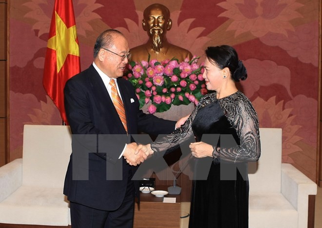 Phó Chủ tịch Quốc hội Nguyễn Thị Kim Ngân tiếp Cố vấn đặc biệt Liên minh nghị sỹ hữu nghị Nhật-Việt - ảnh 1